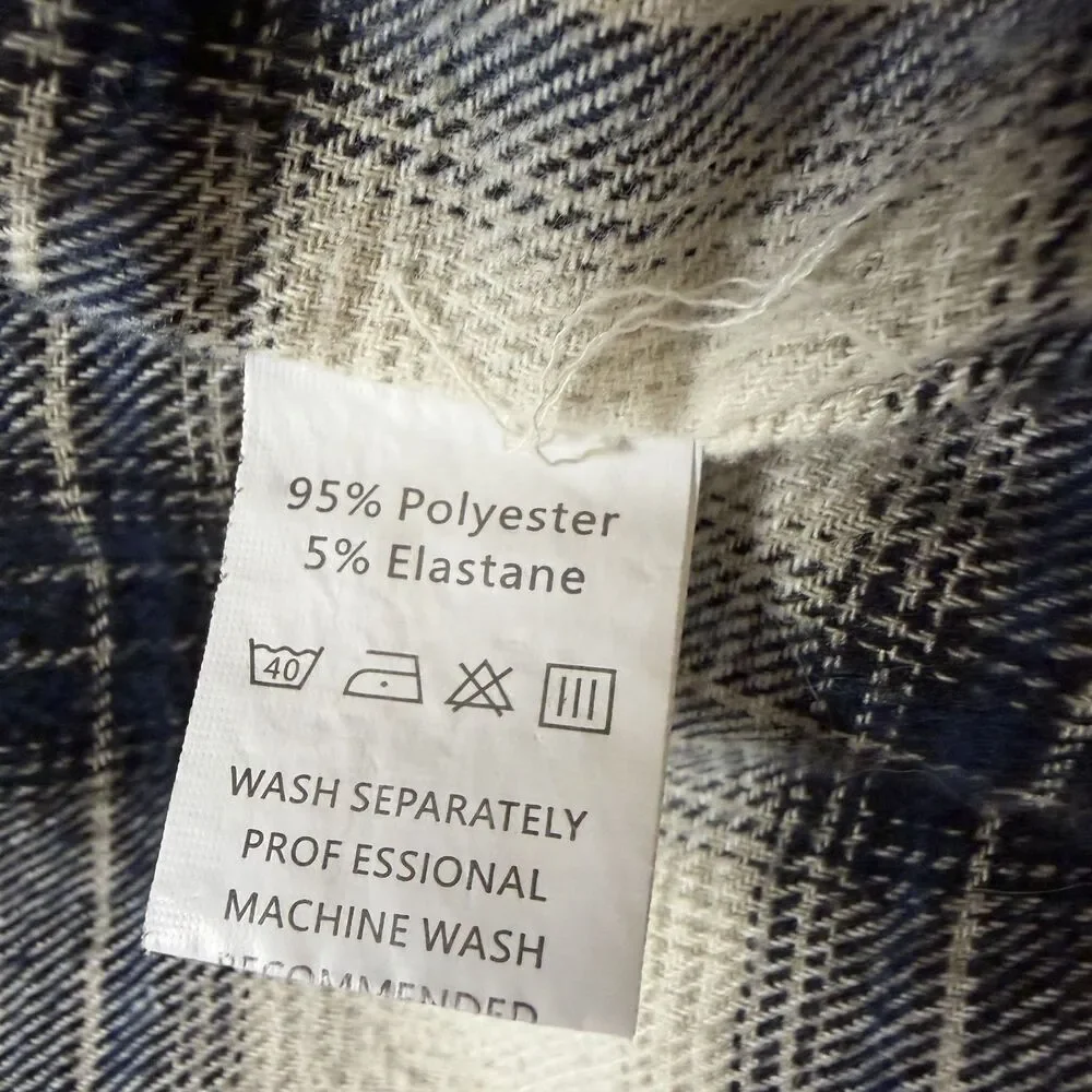 Sherpa Shearling Flannel Baby Girl Boy Jacket Plaid Check Tan 90 US 2T